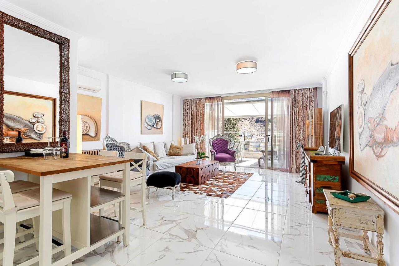 Ribera Del Puerto - Luxe Apartement With Great Terrace And Sea View Puerto De Mogan Esterno foto