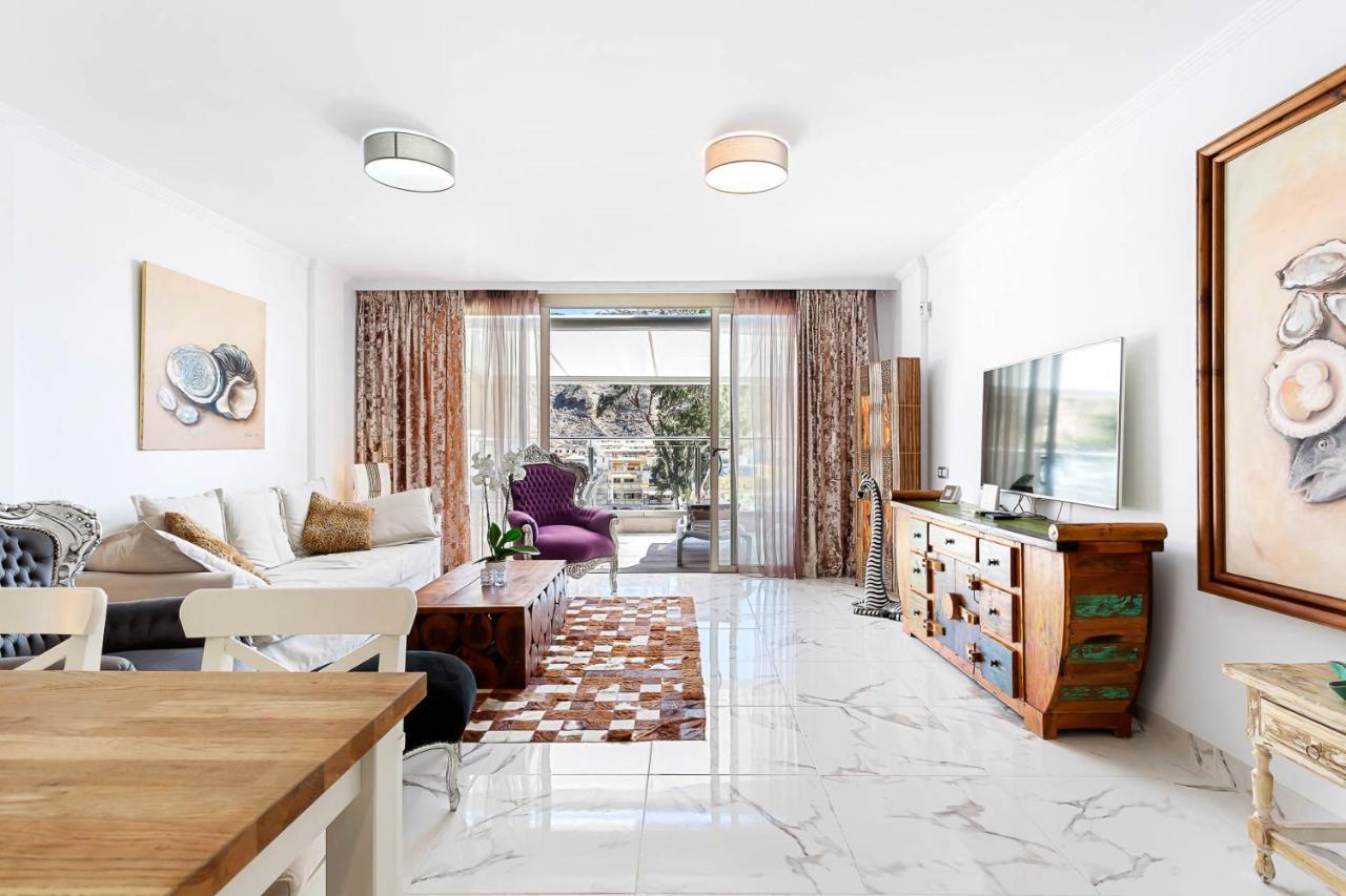 Ribera Del Puerto - Luxe Apartement With Great Terrace And Sea View Puerto De Mogan Esterno foto